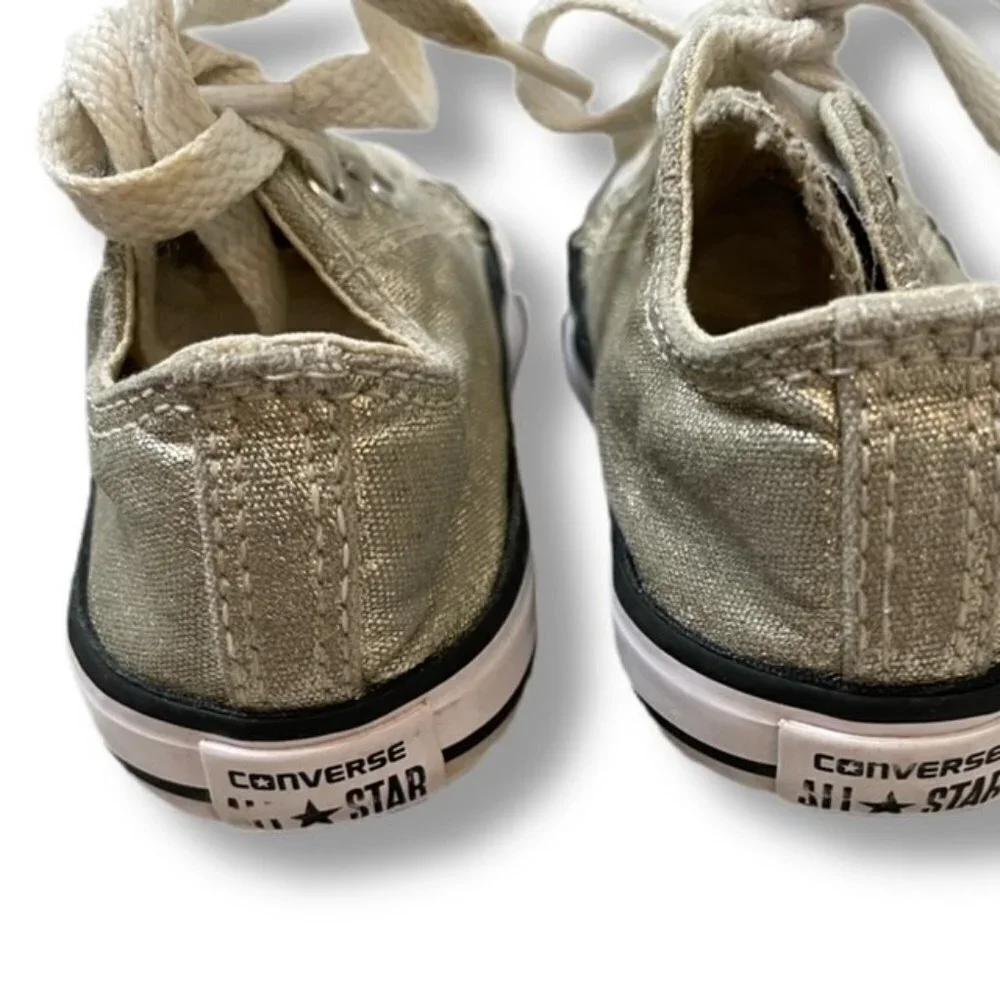 Metallic Gold/Silver Converse All-Star Sneakers